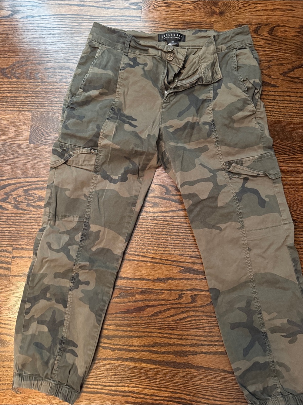 Sanctuary Olive Camo Cargo Joggers